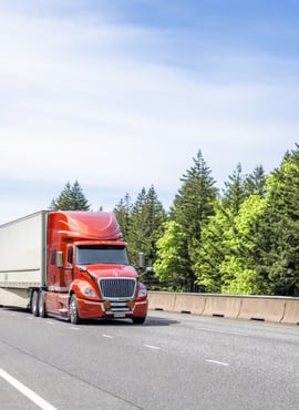 Red semi truck - risk financing captives
